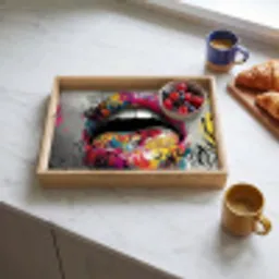 Lippen - Graffiti - Expressief Dienblad Rechthoek middel -sfeer2
