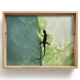 Hagedis - Blad - Nerven - Groen Dienblad Rechthoek middel -z3d_shopping