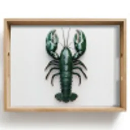 Kreeft - Glossier - Groen - Wit Dienblad Rechthoek middel -z3d_shopping