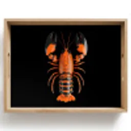 Kreeft - Oranje - Zwart - Modern Dienblad Rechthoek middel -z3d_shopping