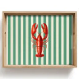 Kreeft - Strepen - Realistisch - Zomers Dienblad Rechthoek middel -z3d_shopping