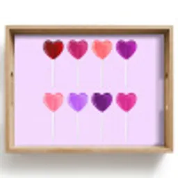 Lolly - Hart - Roze - Snoep Dienblad Rechthoek middel -z3d_shopping
