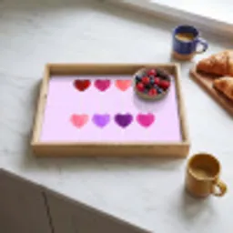 Lolly - Hart - Roze - Snoep Dienblad Rechthoek middel -sfeer2