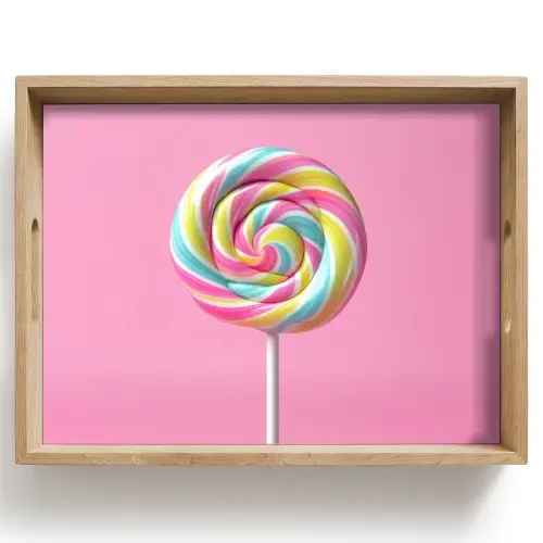 Lolly - Roze - Snoep - Zoet Dienblad Rechthoek middel -z3d_shopping