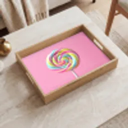 Lolly - Roze - Snoep - Zoet Dienblad Rechthoek middel -sfeer1