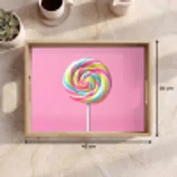 Lolly - Roze - Snoep - Zoet Dienblad Rechthoek middel -USP_Formaat