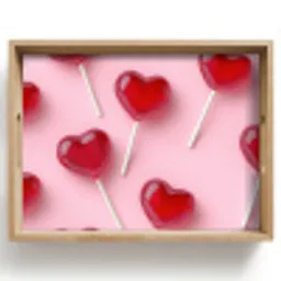 Lollies - Hartjes - Roze Dienblad Rechthoek middel -z3d_shopping
