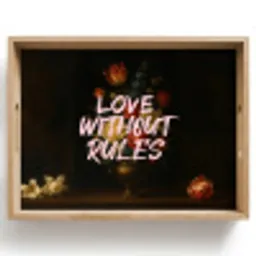 Liefde - Modern - Bloemen Dienblad Rechthoek middel -z3d_shopping