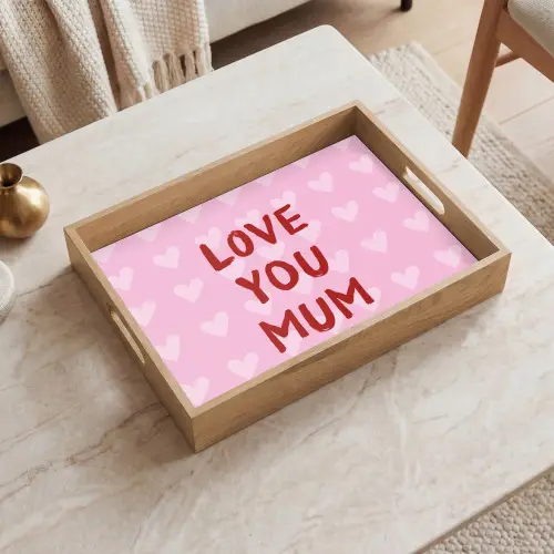 Love - Quote - Moeder - Rood Dienblad Rechthoek middel -sfeer1
