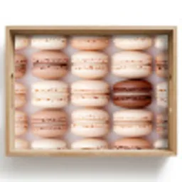 Macarons - Beige - Bruin Dienblad Rechthoek middel -z3d_shopping