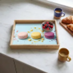 Macarons - Kleurrijk - Pastel Dienblad Rechthoek middel -sfeer2