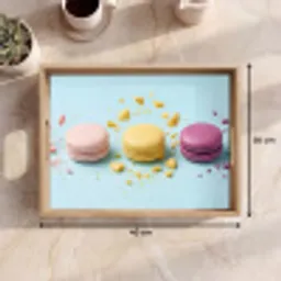 Macarons - Kleurrijk - Pastel Dienblad Rechthoek middel -USP_Formaat