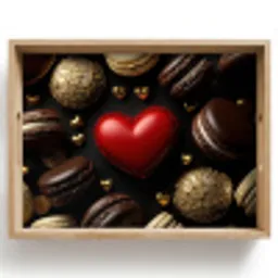 Macarons - Rood - Hart Dienblad Rechthoek middel -z3d_shopping