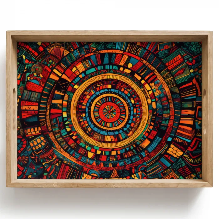 Mandala - Cirkels - Patronen Dienblad Rechthoek middel -z3d_shopping
