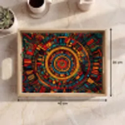Mandala - Cirkels - Patronen Dienblad Rechthoek middel -USP_Formaat