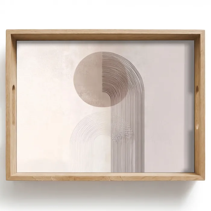 Minimalistisch - Cirkel - Lichtgrijs Dienblad Rechthoek middel -z3d_shopping