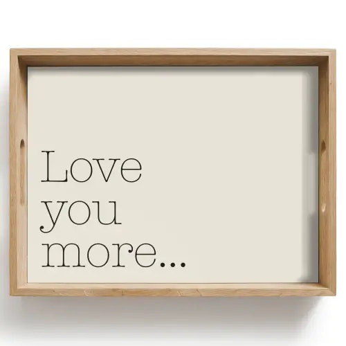 Minimalistisch - Love - Beige Dienblad Rechthoek middel -z3d_shopping