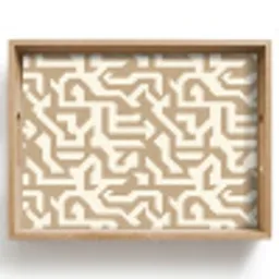 Modern - Abstract - Beige Dienblad Rechthoek middel 911 -z3d_shopping