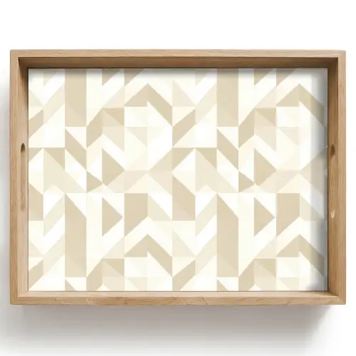 Modern - Abstract - Beige Dienblad Rechthoek middel 911 -z3d_shopping