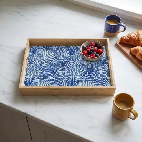 Modern - Abstract - Blauw Dienblad Rechthoek middel 911 -sfeer2