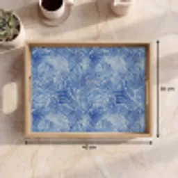 Modern - Abstract - Blauw Dienblad Rechthoek middel 911 -USP_Formaat