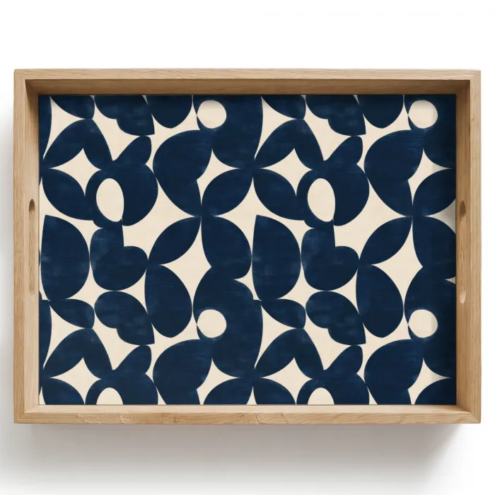 Modern - Geometrisch - Blauw Dienblad Rechthoek middel 911 -z3d_shopping