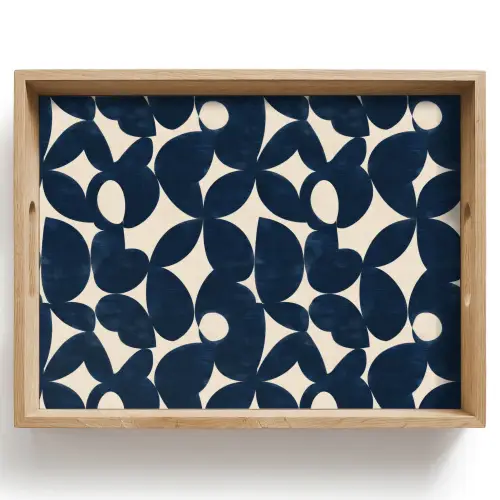 Modern - Geometrisch - Blauw Dienblad Rechthoek middel 911 -z3d_shopping