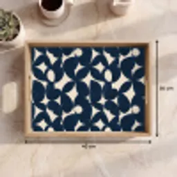 Modern - Geometrisch - Blauw Dienblad Rechthoek middel 911 -USP_Formaat