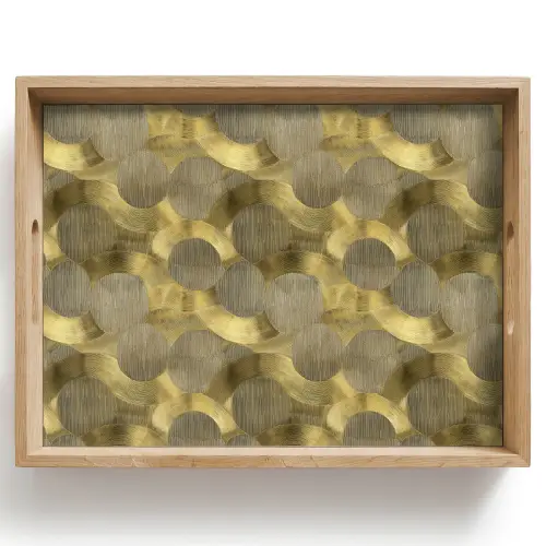 Modern - Geometrisch - Goud Dienblad Rechthoek middel 911 -z3d_shopping