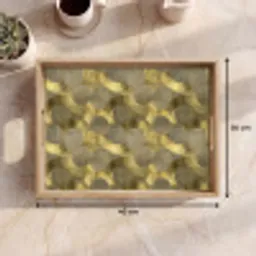 Modern - Geometrisch - Goud Dienblad Rechthoek middel 911 -USP_Formaat