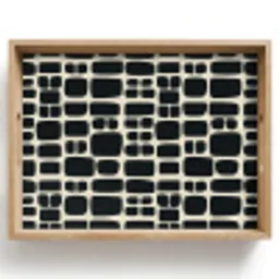 Modern - Organisch - Zwart Dienblad Rechthoek middel 911 -z3d_shopping