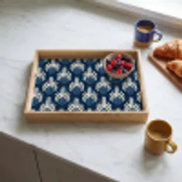 Modern - Patroon - Blauw Dienblad Rechthoek middel 911 -sfeer2