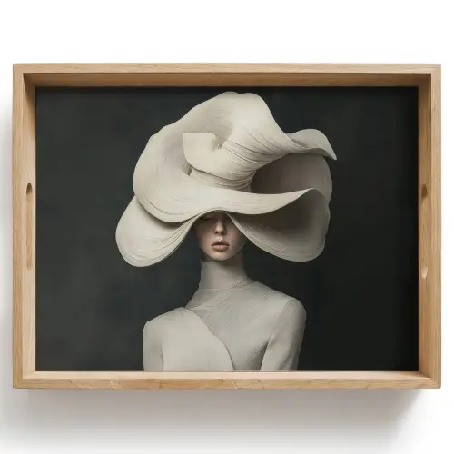Modern - Vrouw - Hoed Dienblad Rechthoek middel -z3d_shopping