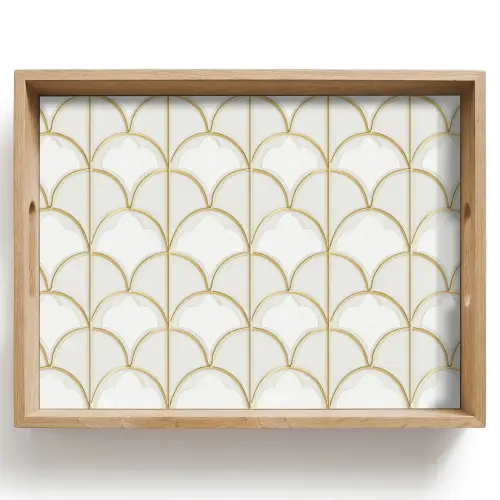 Mozaïek - Bogen - Goud Dienblad Rechthoek middel 911 -z3d_shopping