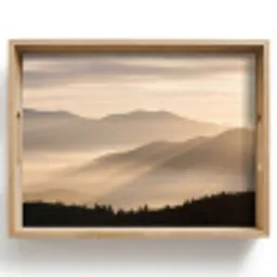 Bergen - Mist - Zonnestralen Dienblad Rechthoek middel -z3d_shopping