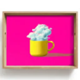 Mok - Wolken - Roze - Minimalitisch Dienblad Rechthoek middel -z3d_shopping