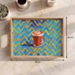 Mok - Koffie - Zigzag - Slagroom Dienblad Rechthoek middel -USP_Formaat