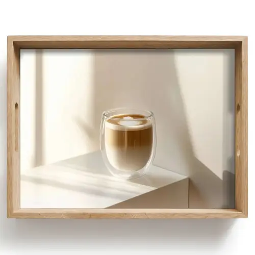 Mok - Latte - Minimalistisch - Schaduw Dienblad Rechthoek middel -z3d_shopping
