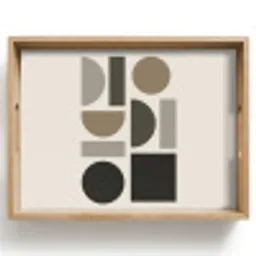 Natuurlijke tinten - Grafisch - Verticale compositie Dienblad Rechthoek middel -z3d_shopping