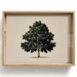 Eikenboom - Schaduw - Egaal Dienblad Rechthoek middel -z3d_shopping
