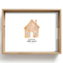 Oranje - Huisje - Quote - Hotel Dienblad Rechthoek middel -z3d_shopping