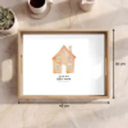 Oranje - Huisje - Quote - Hotel Dienblad Rechthoek middel -USP_Formaat