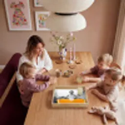 Sinaasappel - Eiffeltoren - Vrouw Dienblad Rechthoek middel -sfeer4