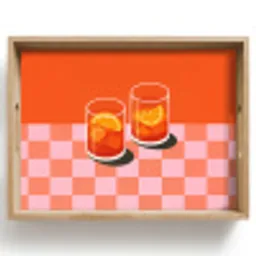 Sinaasappel - Glazen - Oranje Dienblad Rechthoek middel -z3d_shopping