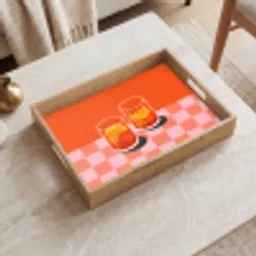 Sinaasappel - Glazen - Oranje Dienblad Rechthoek middel -sfeer1