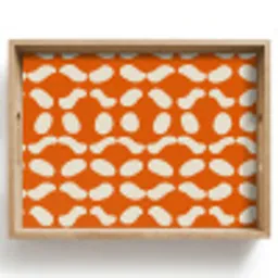 Oranje - Organische vormen - Wit Dienblad Rechthoek middel 911 -z3d_shopping