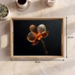 Orchidee - Doorzichtig - Bloem Dienblad Rechthoek middel -USP_Formaat