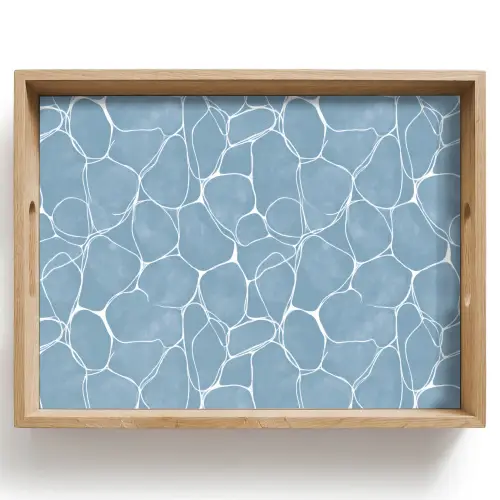 Organisch - Patroon - Blauw Dienblad Rechthoek middel 911 -z3d_shopping