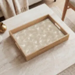 Organisch - Textuur - Beige Dienblad Rechthoek middel 911 -sfeer1