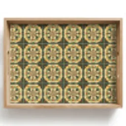 Ornament - Patroon - Groen Dienblad Rechthoek middel 911 -z3d_shopping